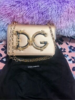 Beautiful gold D&G fashion bag